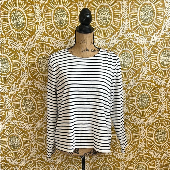 Pomander Place Tuckernuck Bowman Gold Button Long Sleeve Shirt Navy Stripe Sz XL - Picture 6 of 12